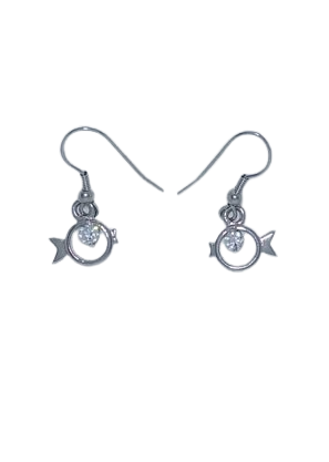 Pendientes fantasia rodio